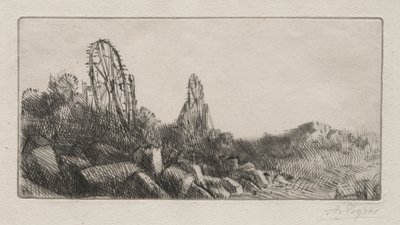 蒙鲁日的古老采石场 作者 阿方斯·莱格罗斯（Alphonse Legros）