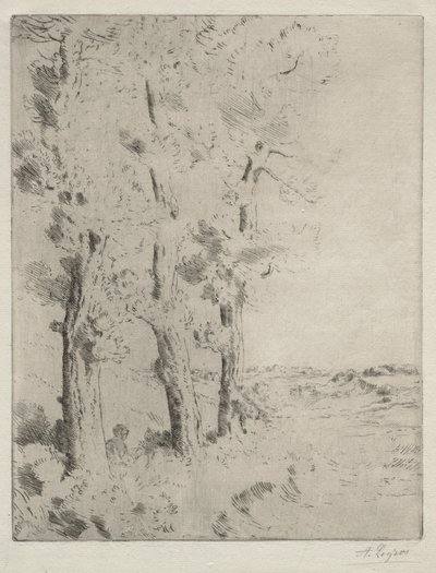 读者：树下的演讲c。 1882年。 作者 阿方斯·莱格罗斯（Alphonse Legros）