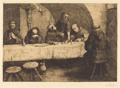 The Refectory Le refectoire. 作者 阿方斯·莱格罗斯（Alphonse Legros）