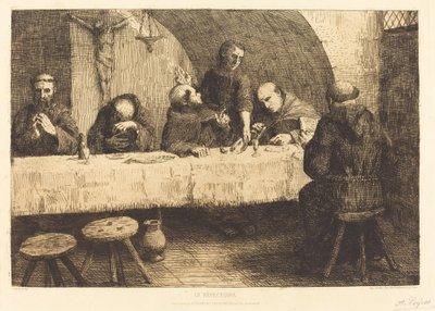 The Refectory Le refectoire. 作者 阿方斯·莱格罗斯（Alphonse Legros）