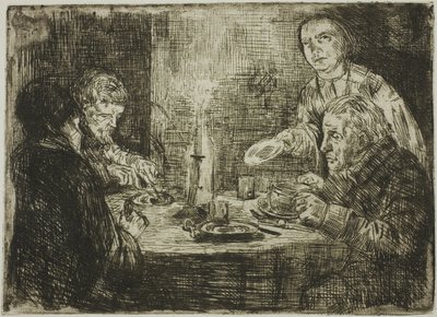 晚餐 作者 阿方斯·莱格罗斯（Alphonse Legros）