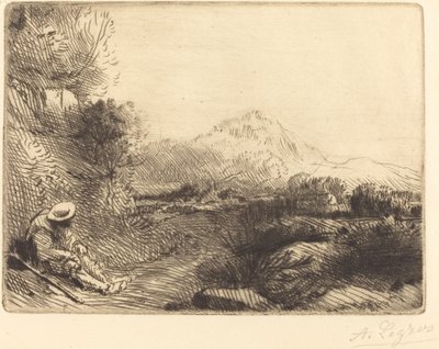 旅行者休息 作者 阿方斯·莱格罗斯（Alphonse Legros）