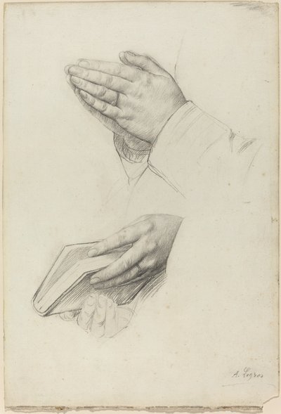 关于手的两项研究 作者 阿方斯·莱格罗斯（Alphonse Legros）
