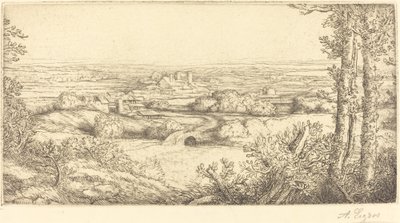 勃艮第的山谷(Une vallee en Bourgogne) 作者 阿方斯·莱格罗斯（Alphonse Legros）