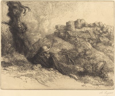 城堡的景色（Chateau des Revenants）。 作者 阿方斯·莱格罗斯（Alphonse Legros）