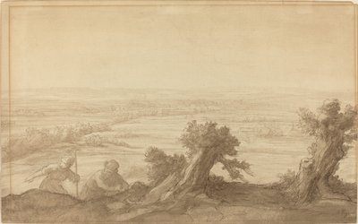 平地的风景，1906年。 作者 阿方斯·莱格罗斯（Alphonse Legros）