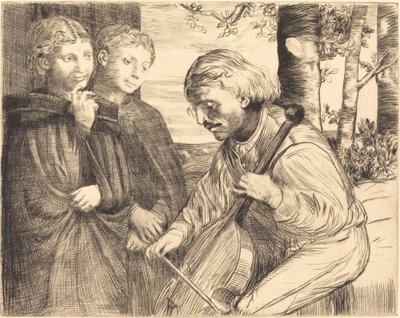 小提琴演奏家《提琴手》。 作者 阿方斯·莱格罗斯（Alphonse Legros）
