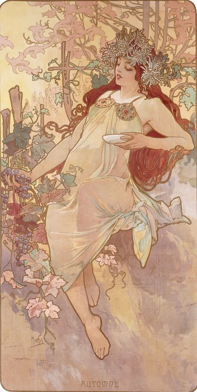 秋天约1896年秋 作者 阿方斯·慕夏