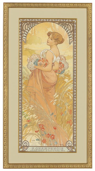 四个季节：夏天，1900年 作者 阿方斯·慕夏
