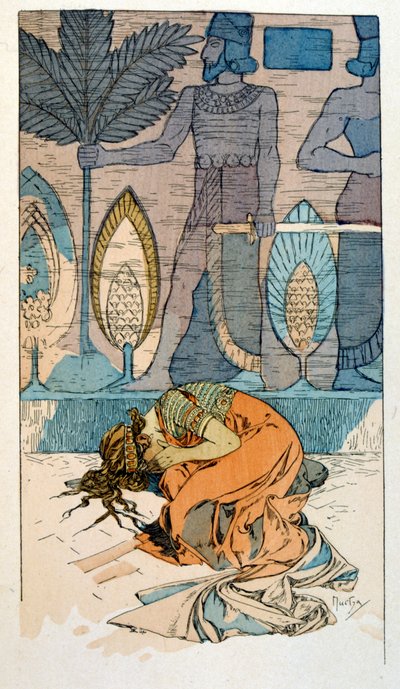 阿尔方斯-穆夏的插图，出自保罗-维罗拉的三幕诗《拉玛》，约1898年。穆夏(1860 1939)。是捷克新艺术派画家。 作者 阿方斯·慕夏