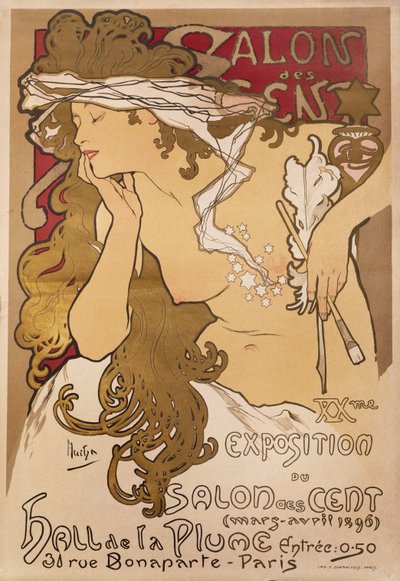 美发沙龙，1896 作者 Alphonse Mucha
