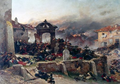 A Neuville，Saint-Privat 的墓地 作者 阿方斯·玛丽·德·诺伊维尔