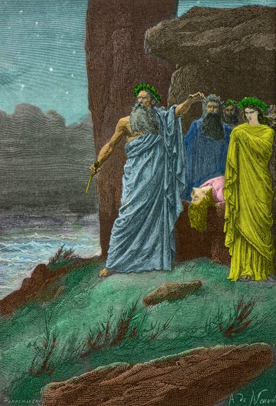 高卢德鲁伊的人祭仪式（雕刻） 作者 阿方斯·玛丽·德·诺伊维尔