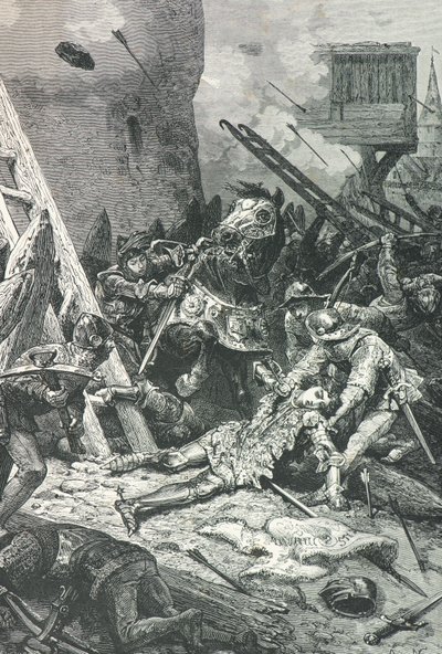 圣女贞德在奥尔良围城战中受伤 作者 阿方斯·玛丽·德·诺伊维尔