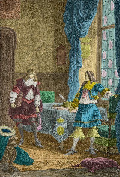 Louis 14 congedie Nicolas Fouquet（雕刻） 作者 阿方斯·玛丽·德·诺伊维尔