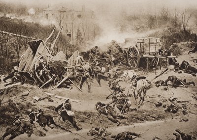 1870年11月30日的Champigny战役，HG威尔斯的“历史概论”插图，第二卷，1920年出版 作者 阿方斯·玛丽·德·诺伊维尔