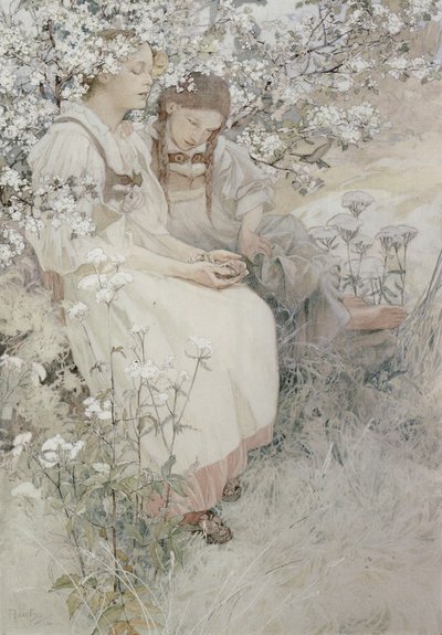内心纯洁的人有福了；因为他们必见上帝，1906年 作者 阿方斯·慕夏