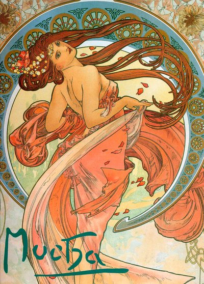 1898年《艺术》系列舞蹈 作者 阿方斯·慕夏