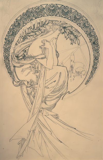 诗歌》（草案 作者 阿方斯·慕夏