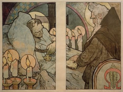 布拉格的圣维特之窗，纸板 1931年 作者 阿方斯·慕夏