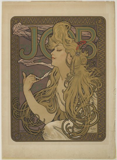 约伯，1896年 作者 Alphonse Mucha