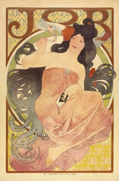 约伯，c.1897-98 作者 Alphonse Mucha