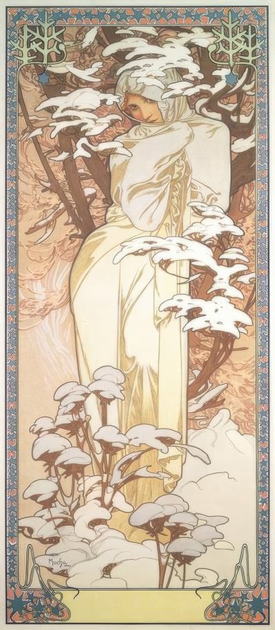冬季 作者 阿方斯·慕夏