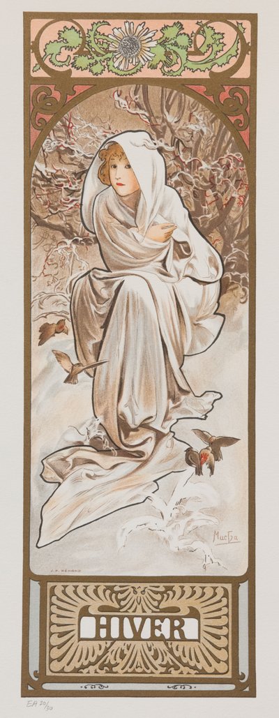 季节。 1897年冬天。 作者 阿方斯·慕夏