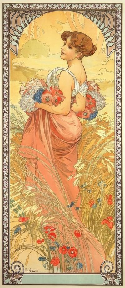 夏季 作者 阿方斯·慕夏