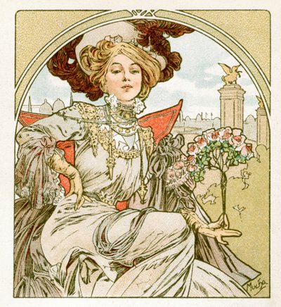 巴黎博览会, 1900年 作者 Alphonse Mucha