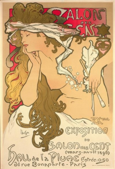 美发沙龙 作者 Alphonse Mucha
