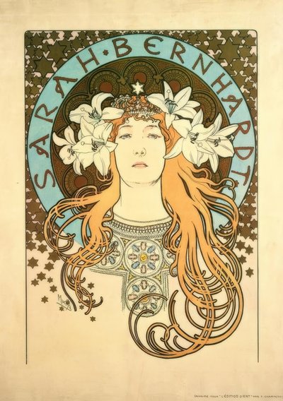 莎拉·伯恩哈特（Sarah Bernhardt） 作者 阿方斯·慕夏