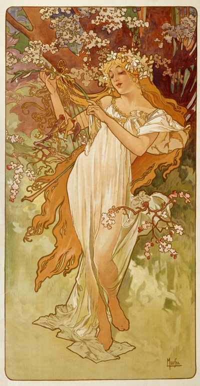 1896年春天。 作者 阿方斯·慕夏