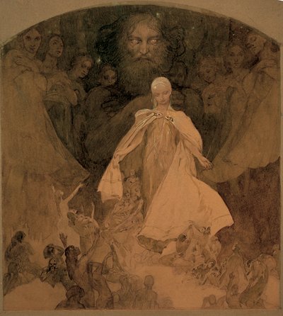 研究智慧时代。 作者 阿方斯·慕夏