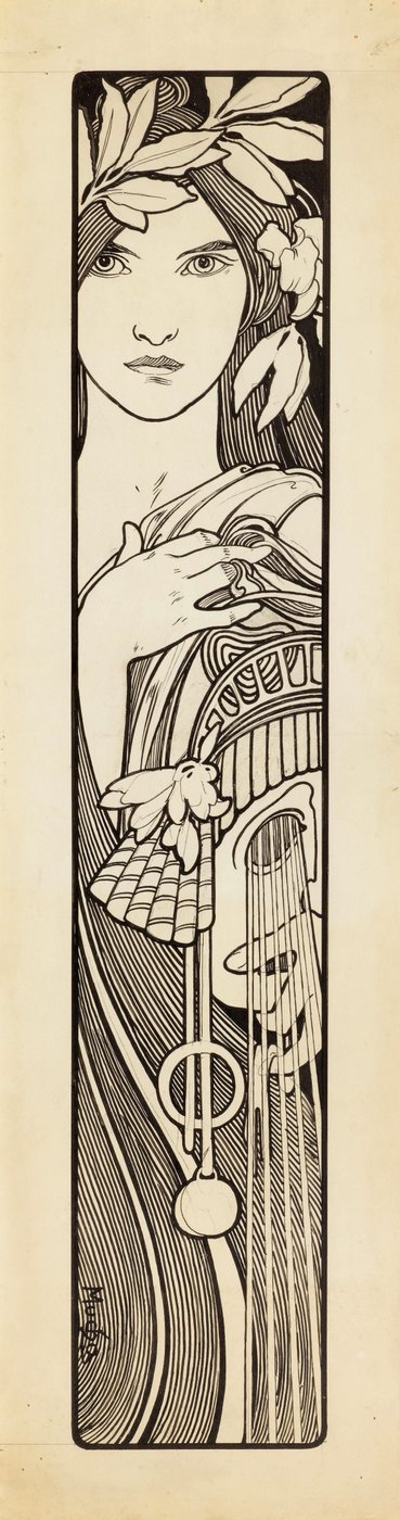 塔里娅，喜剧缪斯，1897年。 作者 阿方斯·慕夏