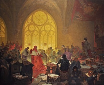 胡德王乔治·波德布拉迪（George of Podebrady）循环斯拉夫史诗 作者 阿方斯·慕夏