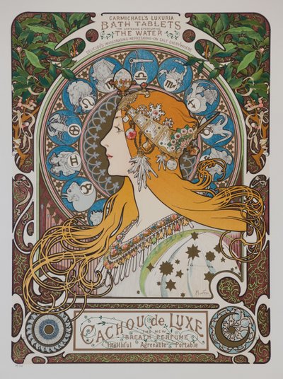 十二生肖，1896年。 作者 阿方斯·慕夏