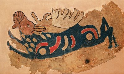 麋鹿，马鞍盖（毡）的片段 作者 阿尔泰学校