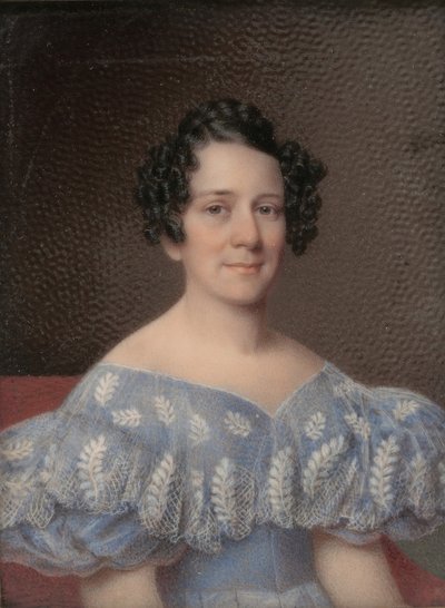 一位女士的画像，约。 1835年。 作者 Alvan Clark