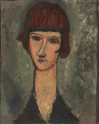 一个女人的肖像，约1917年19。 作者 阿梅代奥·莫迪利亚尼