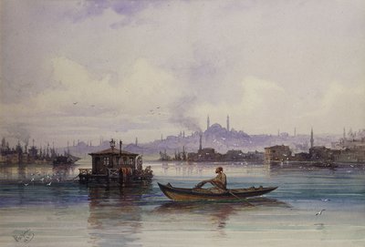 1865年在博斯普鲁斯海峡 作者 阿马德奥·普雷齐奥西