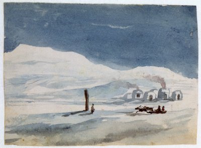 伊格卢斯和埃斯基摩人》。水彩画。Aurore Amadine Lucie Dupin（1804-1876 年），法国小说家和女权主义者，曾以乔治-桑的名字写作。 作者 金刚砂杜平