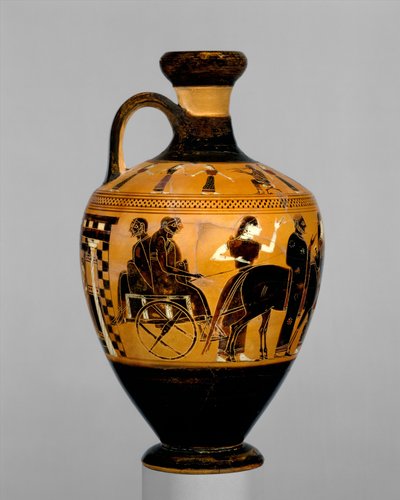 Lekythos，公元前550-530（兵马俑） 作者 Amasis Painter