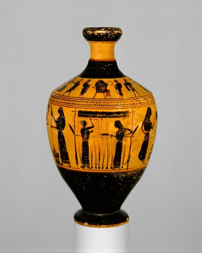 Lekythos，公元前550-530（兵马俑） 作者 Amasis Painter