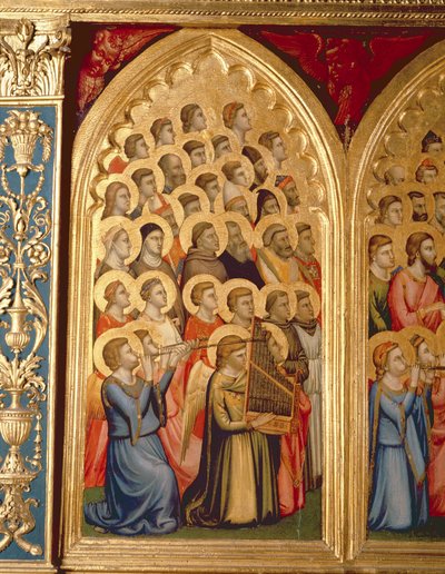 圣母加冕的加冕天使（左中图）（另见66540-66551） 作者 Ambrogio Bondone Giotto