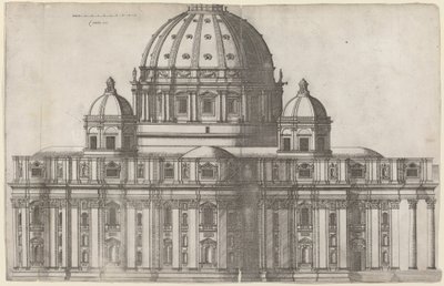 罗马圣彼得教堂的纵览图 作者 Ambrogio Brambilla，米开朗基罗之后