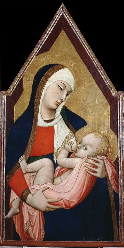 牛奶圣母（Madonna of the Milk），1325年至1348年之间 作者 安布罗乔·洛伦泽蒂