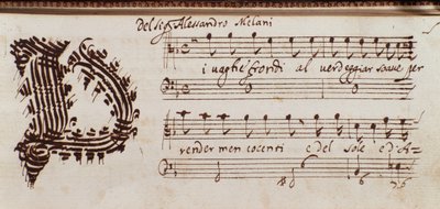 Alessandro Stradella的乐谱集页面 作者 安布罗吉奥·普雷达（Ambrogio Preda）