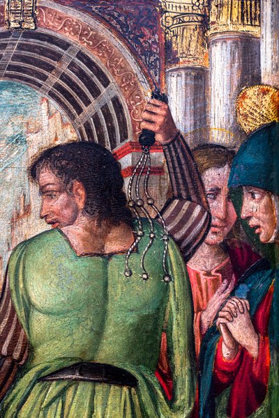鞭打基督 作者 Ambrogio da Fossano （c.1460 1523）（圆圈）