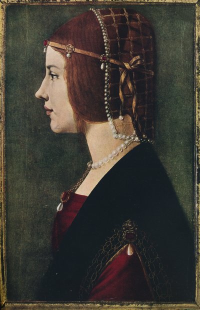 少女肖像，c1490，1936年 作者 安布罗焦·德·普雷迪斯